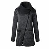 iHENGH Neujahrs Karnevalsaktion Damen Winter Jacke Dicker Warm Bequem Parka Mantel Lässig Mode Reißverschluss Frauen Womens Casual Long Zipper Sweatshirt Outwear Tops Slim Coat