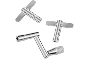 Quesuc Clés de Tambour Standard Accessoires de Réglage de Tambour pour Batterie Grosse Caisse Instruments à Percussion 3 Pièces