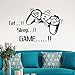 Produktbild Wandtattoos Home Decor Wall Stickers  LQQSTORE  Neues Design Wall Paper Eat Sleep Spiel Wandaufkleber Jungen Schlafzimmer Brief DIY Kinderzimmer Kunst Wand Dekoration TV Sofa Hintergrund Deko (53 cm x 86 cm, Schwarz)