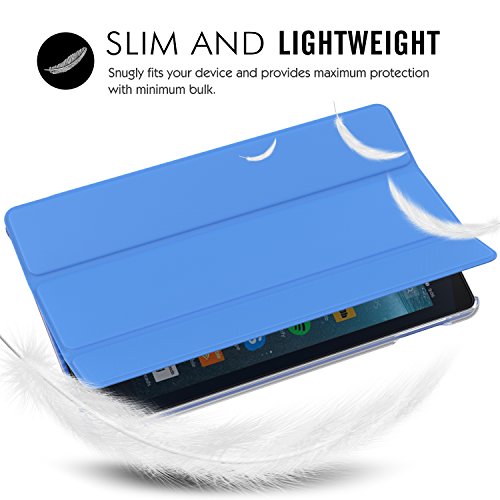 MoKo Hülle für All-New Amazon Fire HD 8 Tablet (7th Generation – 2017 Modell) – Ultra Slim Lightweight Smart Cover mit Durchschaubar Rückseite Schutzhülle für das neue Fire HD 8, Blau - 9