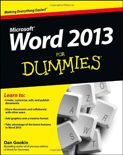 Book's Cover ofWord 2013 For Dummies