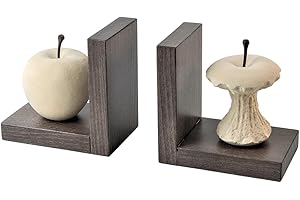 PROGETTO ARTE Coppia Di Fermalibri per Cameretta Ferma Libro Scultura In Pietra Su Base In Legno 2 Fermalibri Design Da Scrivania Prodotto Lavorato Made In Italy Q027T + Q027M