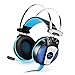 Produktbild Kekexili KOTION EACH GS500 3.5mm Gaming-Spiel-Kopfhörer-Kopfhörer-Kopfhörer-Stirnband mit Mic Stereo Bass LED-Licht für PS4 PC Computer-Laptop-Mobiltelefone-Blau