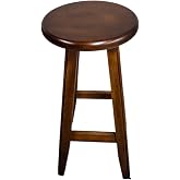 Wooden Bar Stool, Country Style, Brown, 70cm Height