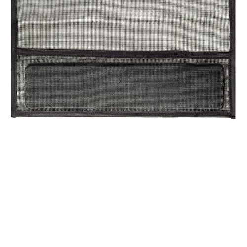 Premium Insektenschutz Lamellenvorhang Fiberglas für Türen 100 x 220 cm aus in anthrazit Türvorhang eingenähte Gewichte + selbstklebende Klemmleiste - 4