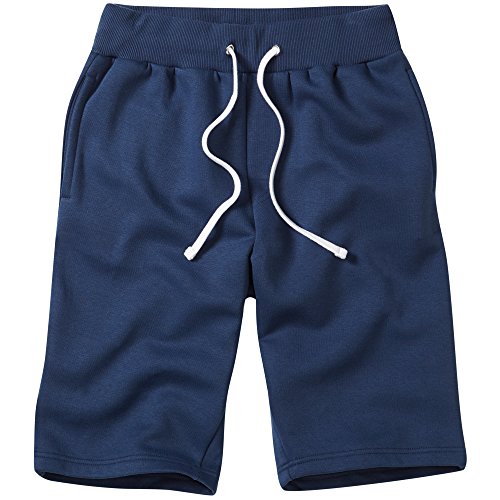 Charles Wilson Collection Essentiel Short Jogging Homme en Jersey Uni (Medium, Navy)