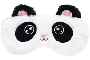 ‎ULIFE MALL Ulife Mall Cute Panda Schlafmaske Soft Plüsch Augenbinde, Lustige Emoticons Schlafmaske Augenmaske Augenabdeckung für Mädchen Jungen Frauen Männer Kinder Zuhause Schlafen Reisen