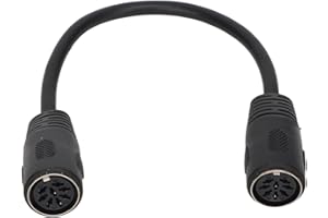 Sxhlseller 8-polige DIN-Buchse auf Weibliche MIDI-Extender-Koppler-Verbindung, PVC-Reinkupferkern, Flexibles 8-poliges DIN-Audiokabel für AV-Geräte, 0,66 Fuß