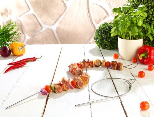 Rosenstein & Söhne Edelstahl Schaschlikdraht, 2er-Set - 2