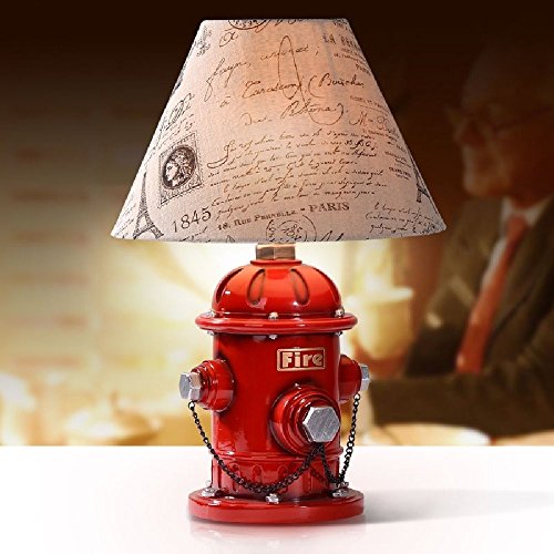 Preisvergleich Produktbild FDH LOFT Tischleuchte Kreative rot Tischleuchte Amerikanische Industrielle Wind Tischleuchte Tischleuchte Fire hydrant Nachttischlampe Schlafzimmer Dekorationen Ornamente
