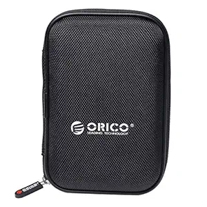 ORICO External Hard Drive Protection Bag for 2.5 inch Hard Drive Portable Dual Layer HDD Protector Case (Black)