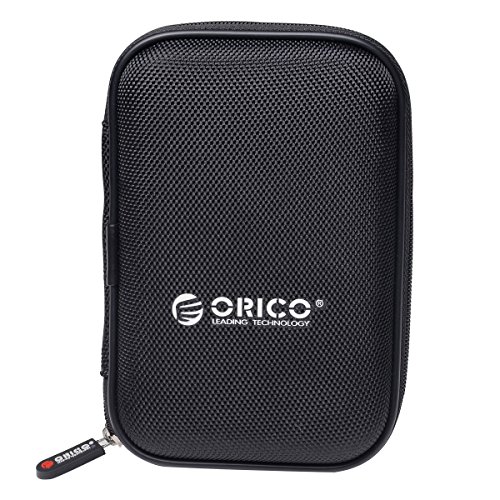 ORICO Festplattentasche Schutztasche Schutzbox für 2,5 Zoll externe tragbare Festplatten Western Digital WD Seagate Toshiba Samsung Intenso (2.5", Schwarz)