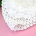 Sweet Newborn Baby Girls Flower Decoration Crochet Knitted Cap Beanie Hat White