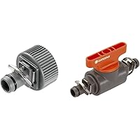 GARDENA Macho, Standard & Micro-Drip-System Absperrventil 13 mm (1/2 Zoll), Regulierventil zur Rohrabsperrung einzelner…