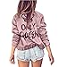 Produktbild Trenchcoat,Dasongff Damen Kapuzenjacke Übergangsjacke Baseball Kragen Kurz Jacke Drucken Kronen mantel Tops (S, Rosa)