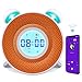 Produktbild danolt Wecker für Kinder, USB-Ladegerät Smart Wecker für Schlafzimmer, 7 Farbe Nachttisch Uhr Stimmung Nachtlicht mit Bluetooth-Lautsprecher, Bedtime Story Player, Countdown Zeit, Standby 180 Tage.