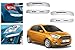 Premium Quality Car White Chrome Bumper Safety Guard Protector - Ford Figo -2015 - Set of 4Pcs RS.699.00