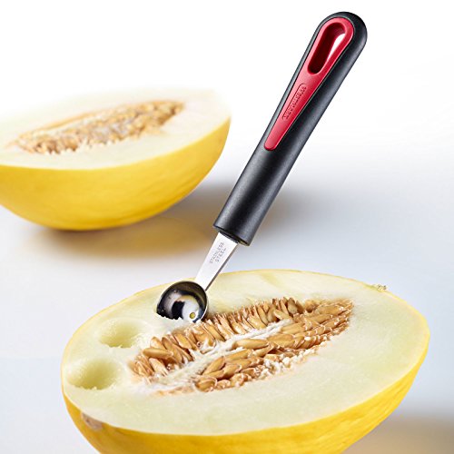 Westmark Aushöhl-Löffel, Obst- und Gemüse-Kugelformer, Ø 26 mm, Rostfreier Edelstahl/Kunststoff, Länge: 17,3 cm, Gallant, Schwarz/Rot/Silber, 29222270 - 2