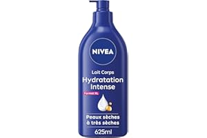 NIVEA Lait corps Hydratation Intense 72H (1 x 625 ml) — Lait Nourrissant à l'Acide Hyaluronique pur & Huile d'Amande Douce — Crème hydratante corps pour peaux sèches à très sèches