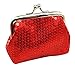 Produktbild Malloom® Frauen kleine Pailletten Brieftasche Karte Geldbörse Geldbörse 9cmX4cm (rot)