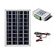 Produktbild ECOWORTHY 25 W 12 V, tragbar, Solar-Set für Freizeit, RV, Boot-Stromversorgung: 1, 25 Watt Poly-Solarpanel + 1-Clips + 3 Für Controller