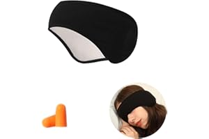 GENERISCH Masque de sommeil, oreillettes réduisant le bruit et offrant ombrage, ajustement confortable pour femmes et hommes, lunettes de voyage bloquantes