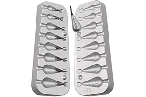 FISHING4U Pera Bomb Ledger 3-5-9-10-13-15-18-20g / Molde para peso de pesca
