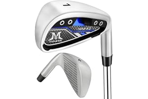 MAZEL Mens Golf Iron Club Single 1,2,3,4,7 Iron CNC Milled Face Steel Shaft Iron Golf