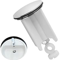 Bouchon D'évier Universel 40 Mm - Hauteur Réglable (66-83 Mm), Laiton Et Caoutchouc - Pour Cuisine, Salle De Bain, Baignoire - Facile à Installer Sans Outils