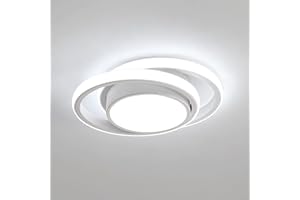 Dorlink LED Ceiling Light, 32W 2880LM Modern Light Round Small Ceiling Lamp Fixture, 6500K White Aluminum Close to Ceiling Lights Fixture for Hallway, Bedroom, Kitchen, Living Room