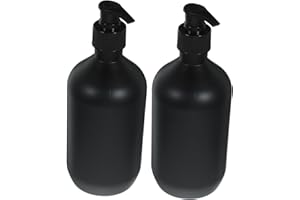 Anneome 2 Pack Empty Shampoo Bottles 500ml Refillable Pump Bottle for Soap Dispenser