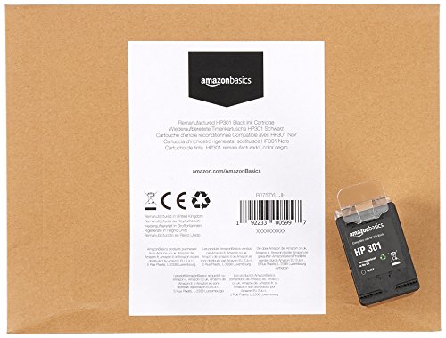 AmazonBasics - Cartucho de tinta regenerado  HP 301  negro