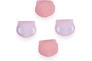 Prysm Gaming Mew and Mewtwo Rubber Thumb Grips Caps Covers Compatible With Original Switch Joy-Con OLED Switch Joycon & Switch Lite - 4 Pack