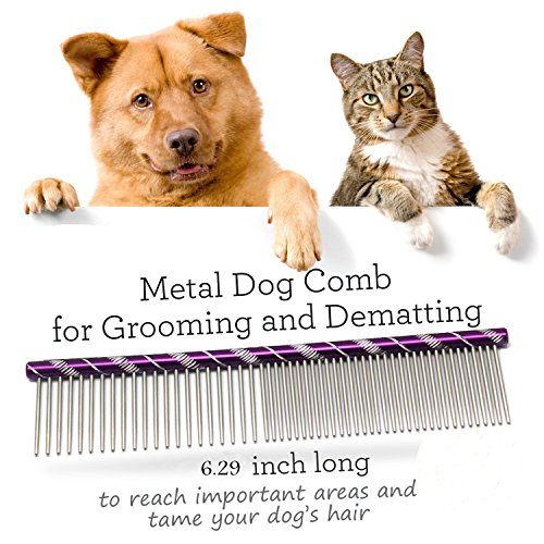 Winstory-Dog-Comb-Metal-Pet-Cat-Dog-Grooming-Comb-Rounded-Spine-16cm-Random-One