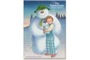 THE ORIGINAL METAL SIGN Fridge Magnet (65 x 90 mm) - The Snowman and the Snowdog (Trio Pose)