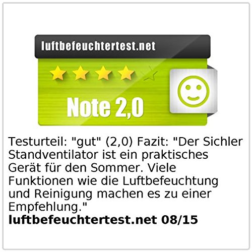Sichler Haushaltsgeräte Kühl-Ventilator mit Sprühnebel & Ionisator, 100 Watt - 6