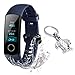 Produktbild Huawei Honor Band 4 Fitness Armband Uhr mit Pulsmesser Wasserdicht IP67 Fitness Tracker Aktivitätstracker Pulsuhren Bluetooth Smart Armbanduhr ür iPhone Android Handymonitor (Blue)