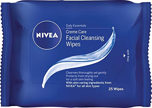 Nivea Facial Cleansing Wipes, Creme Care, Daily Essentials, 25 Wipes
