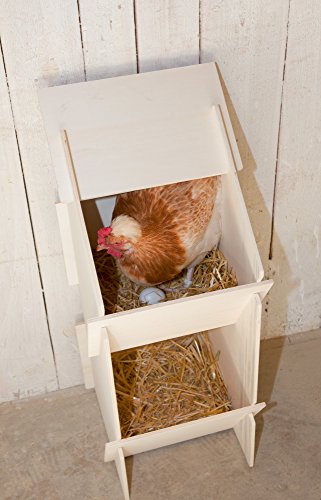 Kerbl 73005 Hühner Legenest aus Holz, unmontiert, 30 x 35 x 83 cm - 2