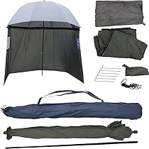 Ombrellone Da Pesca Phoenix 250cm - Tenda Da Carp Fishing Con Mantello, Picchetti E Custodia - Foto 4