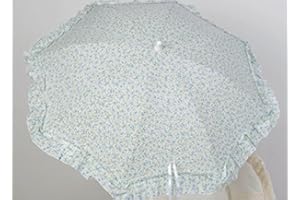 MUNDIBEBÉ Sombrilla para silla de paseo + flexo universal. Parasol flor de libertid celeste