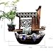 Produktbild BEIQIHHY Keramik Brunnen Dekoration Wohnzimmer Luftbefeuchter Fischteich Zylinder Shami chinesischen Zen Windrad Ornamente-Fluss Wuzen ohne Nebel,F