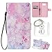 Produktbild für Galaxy S8 PLUS (6,2" Zoll) Hülle, Glitter Strass Bling Ledertasche Muster Weich PU Schutzhülle für Samsung Galaxy S8 PLUS (6,2" Zoll) Flip Cover Wallet Case Tasche Handyhülle mit Lanyard Strap Stand Function Magnetverschluss Etui Schale Credit Card Slots Bookstyle Purse Design Handytasche Lederhülle Schutz Hüllen mit für Samsung Galaxy S8 PLUS (6,2" Zoll) +Schlüsselanhänger (R) (2)