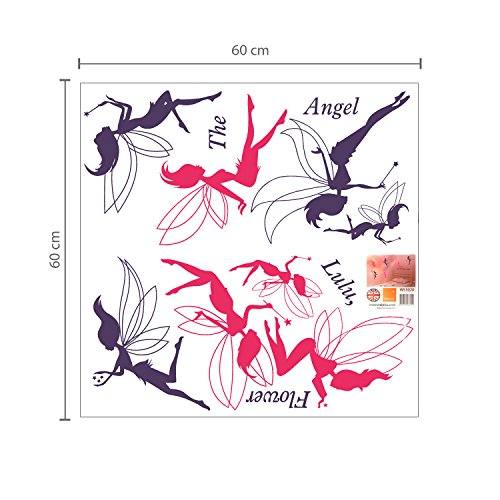 Walplus Wandaufkleber Rosa Baum Mauerdekor Kinder Wandsticker Aufkleber Dekoration Baum Fee Kinderzimmer Schlafzimmer Baby Kids - 5