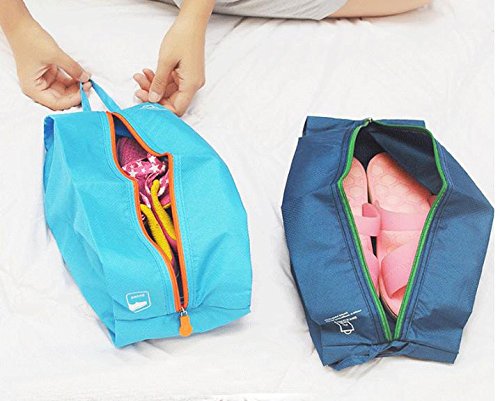 Set 2 wasserdichte Schuhhülle Taschen oder Reise Organizer-Tasche. Ideal für Reisen. Zufällige Farben. - 2