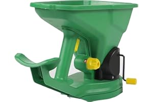 jackfru Épandeur universel à main - Pour engrais, graines de gazon, sel de déneigement ganulé - Manivelle - Répartition uniforme - Capacité : 1,5 l