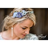 Brauthaarband Blumenkranz Blüten Diadem Braut Frisur Hochzeit Boho C3