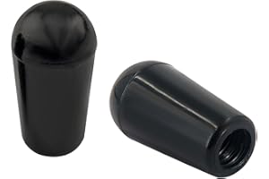 Pove Metric 3 Way Short Straight Guitar Toggle Switch Pickup Selector for Les Paul Style Electric Guitar - Exquisite Craftsmanship and Superior Performance (Black1, 2Pcs Spare Tips)