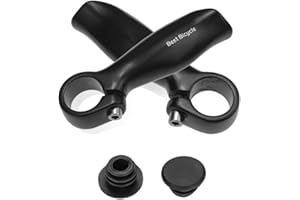 VGEBY Bike Bar End, 1Pair Aluminum Alloy Bicycle Handle Bar Hand Grips with Stoppers for Mountain Road Bike Bicycle and Spare Parts