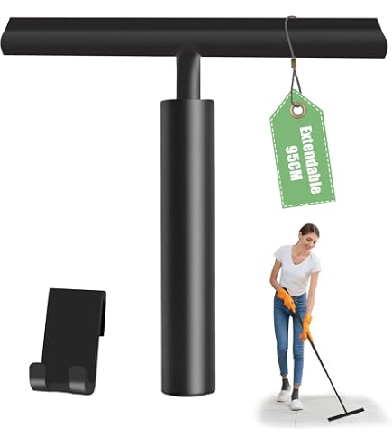 Raclette De Douche Télescopique 45-153 Cm – Raclette Vitre Sans Traces En Silicone Souple – Nettoyage Sol & Miroir Facile
